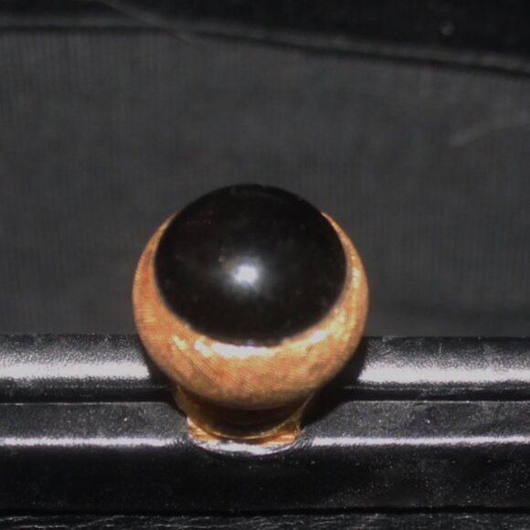 Vintage Greta Italy Leather Suede Diamond Pattern Onyx Kiss Lock Handbag Purse - Picture 4 of 11